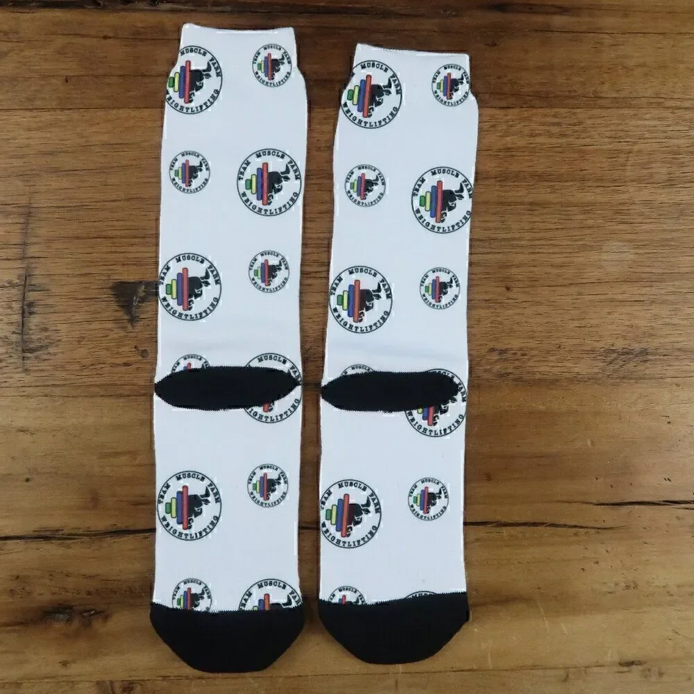 WHITE MUSCLE FARM WEIGHTLIFTING ANKLE SOCKS SIZE 5 TO 9 SHOE NEW